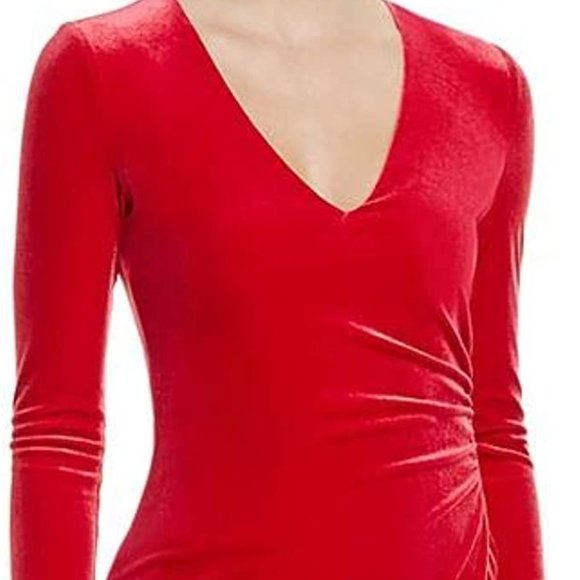 Black Halo Miramar Sheath Dress in Black w/ Silver Pinstripe - Picture 11 of 11